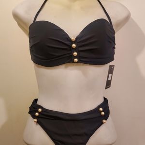Beach Joy Black 2-Piece Bathing Suit NWT